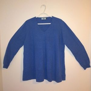 Sky Cashmere V-Neck Sweater